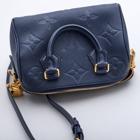 Louis Vuitton Speedy Blue Bandoulière Monogram Empreinte - Picture 6 of 15